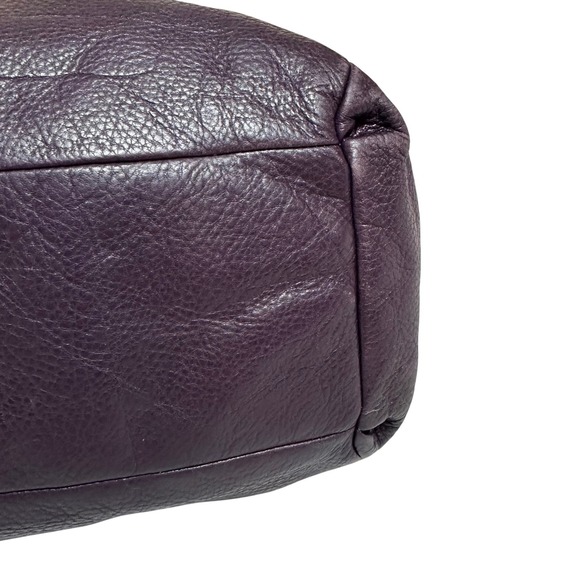 Coach Madison Phoebe Purple Pebbled Leather 3 Compartment Silver Hardware - Picture 11 of 12